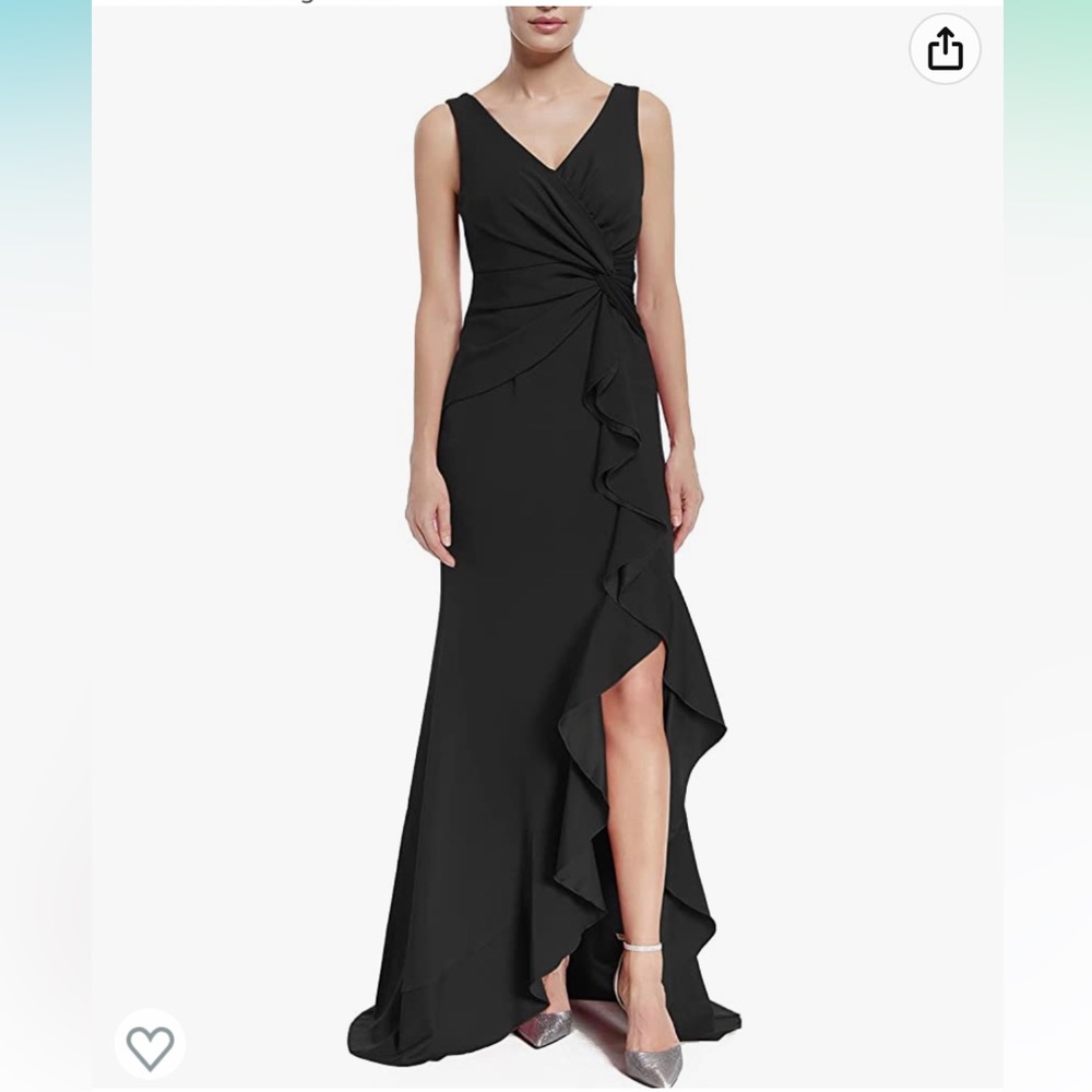 V Neck Sleeveless High Split Wrap Maxi Dress